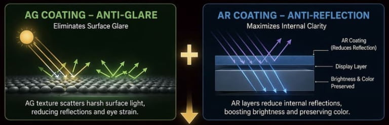 AG vs AR coating on glass covers — what’s the difference and when to use which?