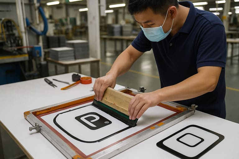 Silk printing error on AR coating Silk printing process on optical display cover glass