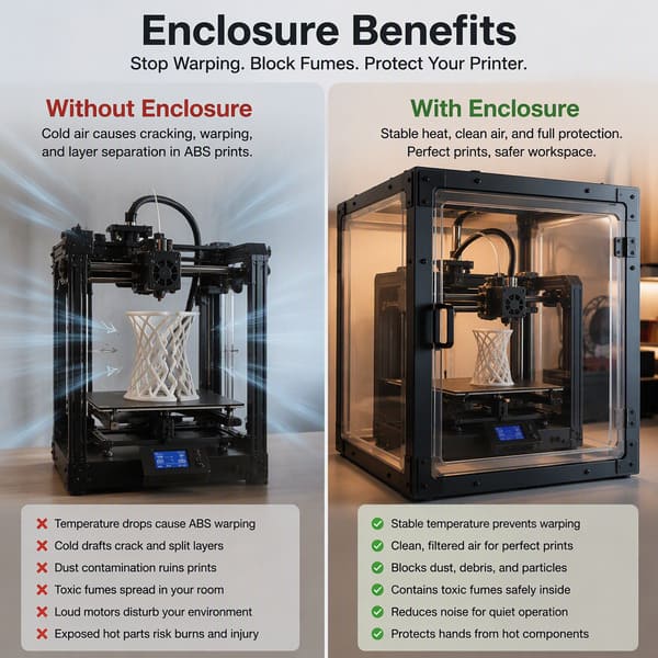 Enclosure Benefits 3d printer enclosure stopping abs warping and fumes